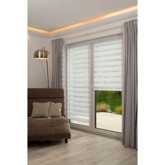 None K-home Klemmfix, Tenda a rullo Madrid, Fissaggio a Clip Senza Viti, Bianco, 60 x 150 cm