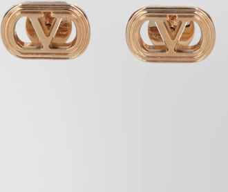 Valentino Garavani oval shape stud design metal earrings