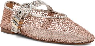 Steve Madden Lucia Mary Jane Flat in Blush Multi at Nordstrom, Size 7.5