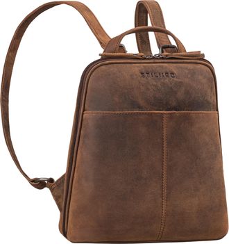 STILORD Nayla Small Leather Backpack Women Genuine Leather Daypack Woman Rucksack Vintage Elegant Back Bag Travel Daypacks City Backpacks with Anti-theft Pock