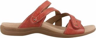 Taos Womens Double U Leather Strap Sandals In True Red