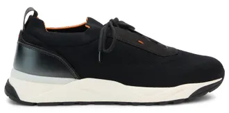 Santoni Minimalist Low-Top Sneaker - Black