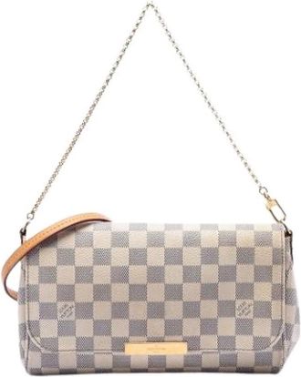 Louis Vuitton Pre-owned Favorite MM - Dames - Vintage Schoudertas - Wit - ONE Size - Leer - Vintage