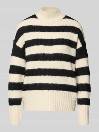 Soyaconcept Strickpullover mit gerippten Abschlüssen Modell ILENE in Black, Größe XXL