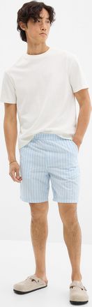 Selected Mens Striped seersucker Bermuda Shorts