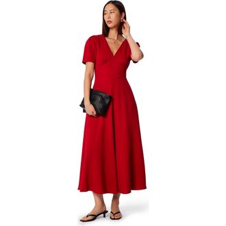 Whistles Panel Maxi Dress in Red at Nordstrom, Size 14