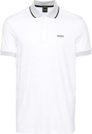 BOSS striped cotton polo shirt - men - Cotton - 3XL - White