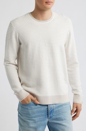 Rag & Bone Harvey Stripe Cotton Blend Sweater in Chalk at Nordstrom, Size Xx-Large