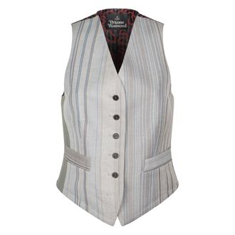 Vivienne Westwood Vests, female, Gray, Size: XS On Liberty Waistcoat