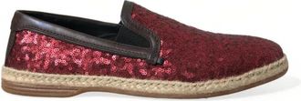 Dolce & Gabbana Loafers - Heren - Loafers - Rood - 41 1/2 EU - Schoenen