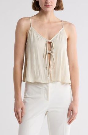 Leith Tie Front Camisole in Ivory Dove at Nordstrom Rack, Size X-Small