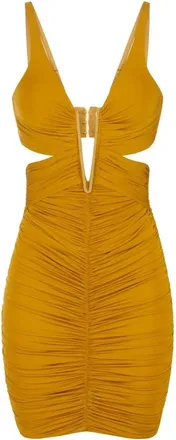 Elisabetta Franchi Dames, Jurken, Geel, Maat: XS Jersey