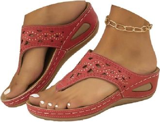 Generic Sandals for Women Womens Sandals & Slides Orthopedic Arch Support Flip Flops Toe Post Slides for Women UK Wide Fit Summer Shoe Non-Slip Beach Shoes To