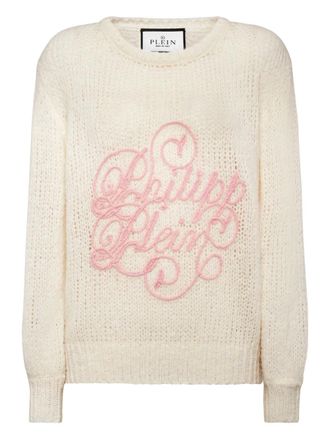 Philipp Plein Sweater met ronde hals - Beige