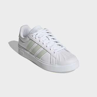 adidas Sneaker ADIDAS SPORTSWEAR STREETTALK, Damen, Gr. 38,5, cloud wei&szlig;, linen gr&uuml;n, ftwr wei&szlig;, Synthetik, Schuhe Sneaker, inspiriert vom Design des adidas 