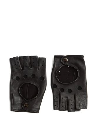 Valentino Garavani VLogo Signature fingerless gloves - women - Calf Leather - 7 - Black