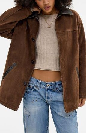 BDG Eugine Faux Suede Jacket in Brown at Nordstrom Rack, Size Medium