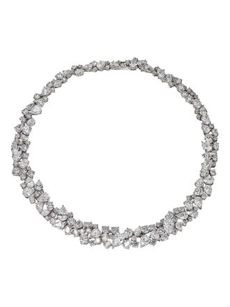 Anabela Chan Garden Of Eden diamond necklace - women - Lab-Grown Simulated White Diamond/Rhodium Vermeil - 47 - Silver