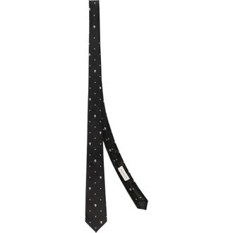 McQ by Alexander McQueen Stars & Skull Silk Tie in Black Ivory at Nordstrom Rack