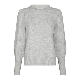 Neo Noir Soft Grey Melange Knit Jumper - female - Neo Noir - Round-neck Knitwear - Gray - XS - Knitwear