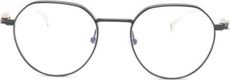 Dita Eyewear round-frame glasses - unisex - Titanium - 49 - Black