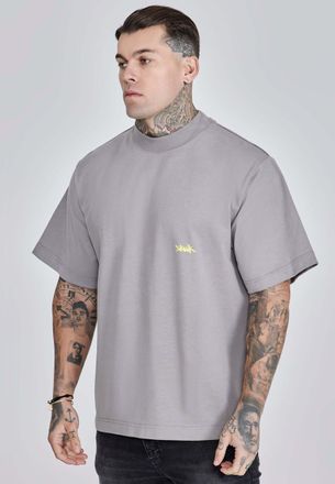 Siksilk T-Shirt SIKSILK Siksilk T-Shirt Oversized T-Shirt, Herren, Gr. XL, grau, Obermaterial: 100% Baumwolle CO., Shirts T-Shirt