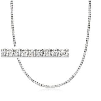 Ross-Simons Diamond Tennis Necklace in Sterling Silver