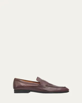 Tod's Mens Mocassino Gomma Leggera Leather Penny Loafers