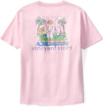 Vineyard Vines Big & Tall Water Hazard Graphic Tee in Pink Drink at Nordstrom, Size 2X Big