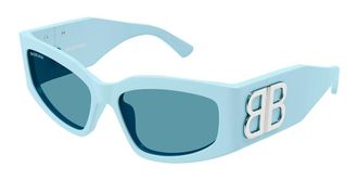 Balenciaga BB0321S Asian Fit 014 Womens Sunglasses Blue Size 57