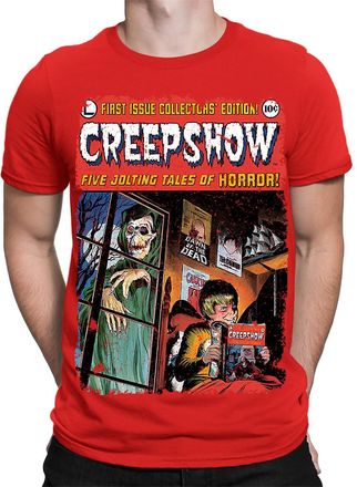 Generic Halloween T-Shirt Creepshow Movie Poster Spooky Horror Scary Mens T Shirts HD Red XL