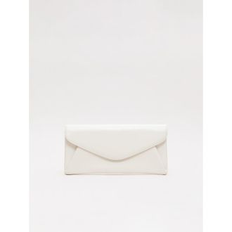 Phase Eight Leather Clutch Bag in Cream at Nordstrom