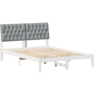 vidaXL Estructura De Cama Con Cabecera Tapizada 160 X 200 Cm Vidaxl