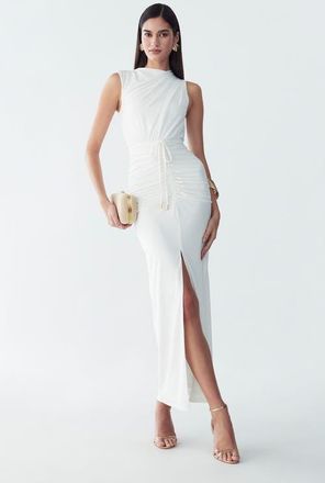 BWLDR Flora Maxi Dress in Off White at Nordstrom, Size 10