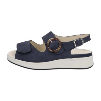 Solidus Kami Sandal - Dames - Schoenen - Blauw - Maat: 39 EU Leer
