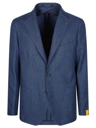 Tagliatore Deep Blue Linen-Cotton Single-Breasted Blazer