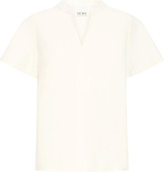 Ichi Lana Blouse - Dames - Blouses - Beige - M - Katoen - Overhemden