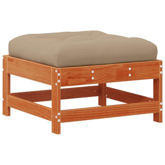 vidaXL Reposapi&eacute;s De Jard&iacute;n Con Coj&iacute;n Madera De Pino Maciza Vidaxl