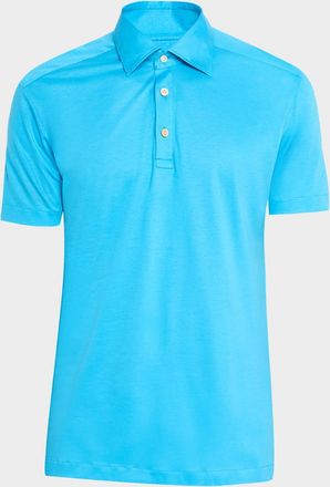 Kiton Mens Cotton Classic-Fit Polo Shirt