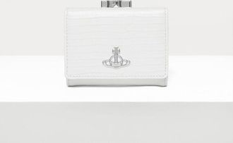 Vivienne Westwood Small Frame Wallet Mini Croc-embossed White One Size Women