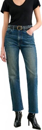 Nili Lotan Calla High-Rise Slim Straight Leg Jeans In Simon Wash