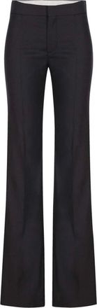 Chlo&eacute; Wool Pants - Dames - Wijde Broeken - Zwart - L - Wol - Broeken