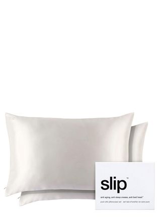 Slip Slip Pure Silk Queen Pillowcase Duo - White