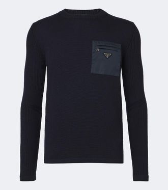 Prada Jersey de lana virgen con logo