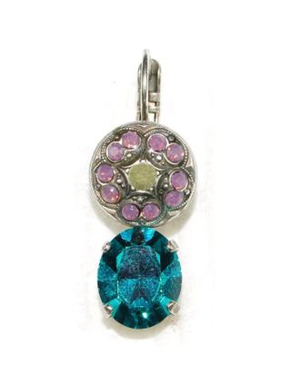 Mariana Womens Patience Earrings In Lavender/ Teal/ Grey