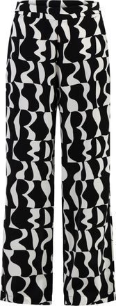 Dreimaster Dreimaster Stof broek Dames zwart wit