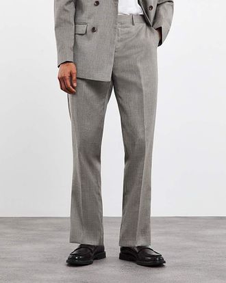 Jacamo Oatmeal Linen Look Reg Fit Suit Trouser