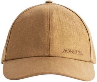 Moncler Mens Baseball Cap - Tan Linen - One Size