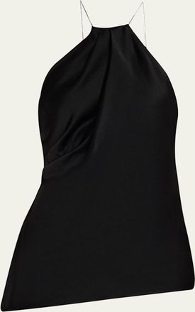Victoria Beckham Satin Chain Halter Cami Top