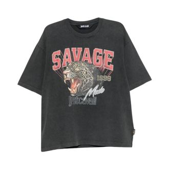 Just Cavalli Camiseta con logo - Tops - Hombre - Negro - M